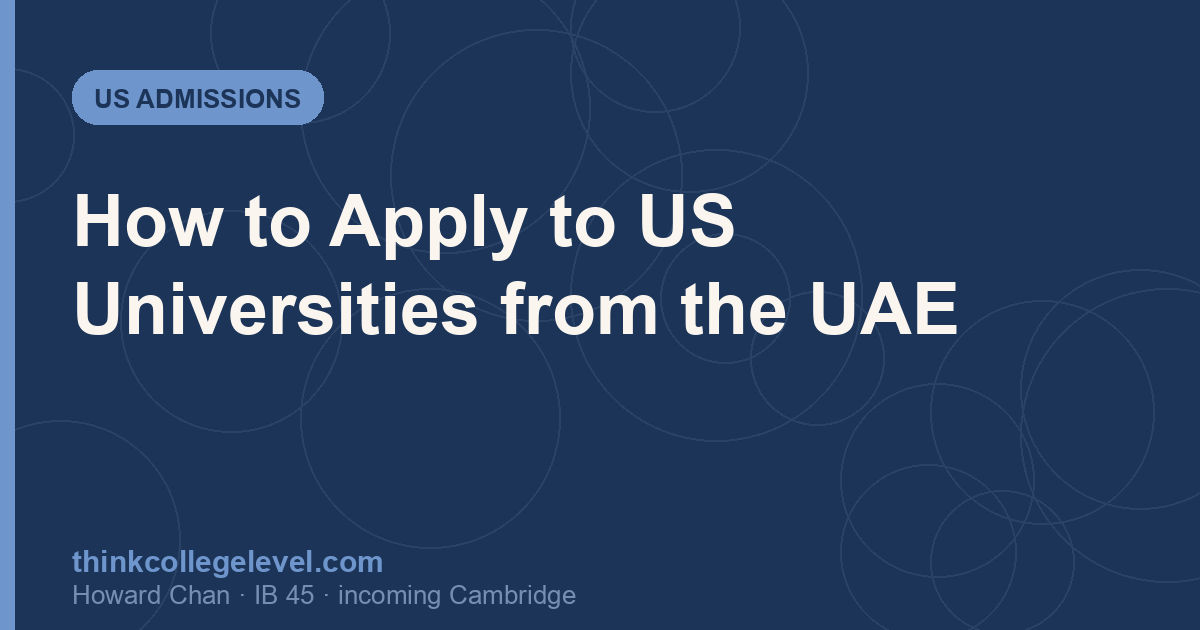 How to Apply to US Universities from the UAE