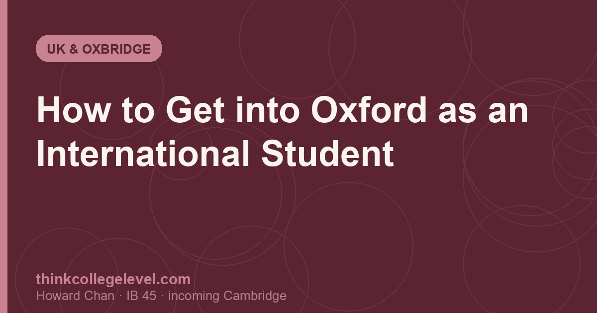 How to Get into Oxford as an International Student